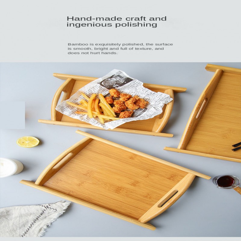 3 Pcs Set Wood Serving Tray For Kitchen