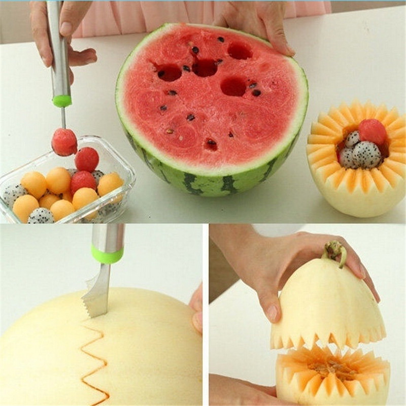 Fruit Platter Carving Knife Melon Baller Spoon