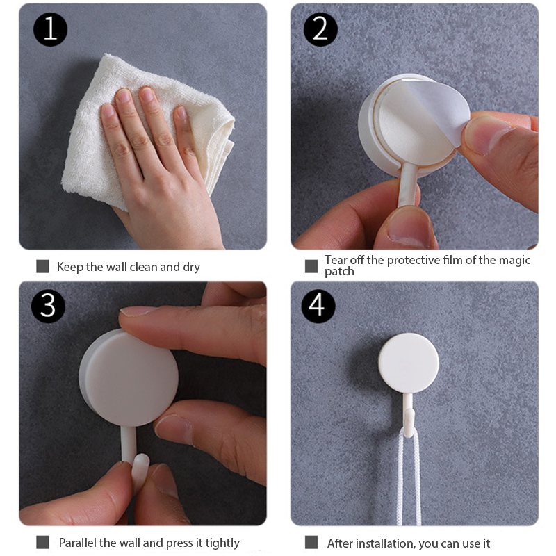 Pack Of 10 Strong Self Adhesive Wall Hooks