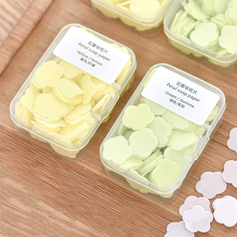 Portable hand wash soap paper for travel