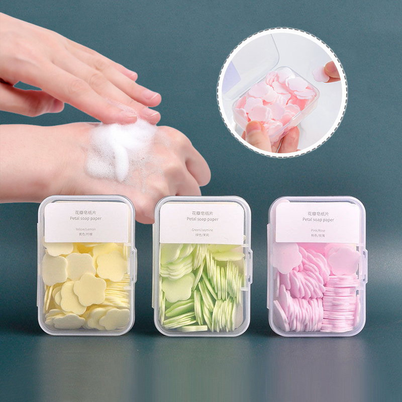 Portable hand wash soap paper for travel