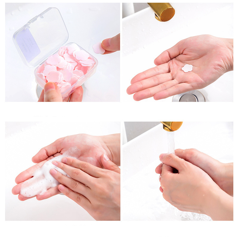 Portable hand wash soap paper for travel