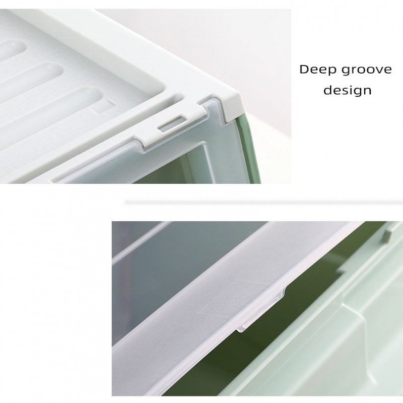 Transparent Toy Storage Box Basket Front Opening