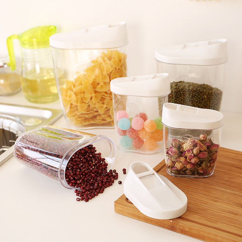 5 Pcs Food Grade Plastic Sealed Cans For Kitchen