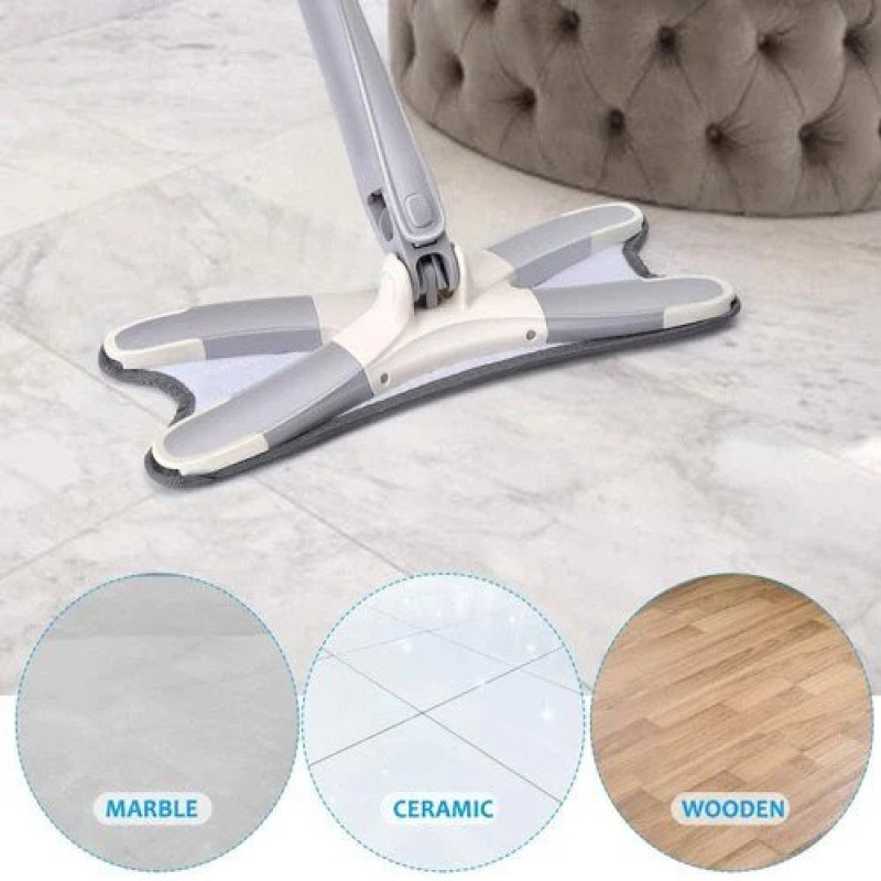 360 Degree Floor Cleaning X-Type Self Wringing Flat Mop