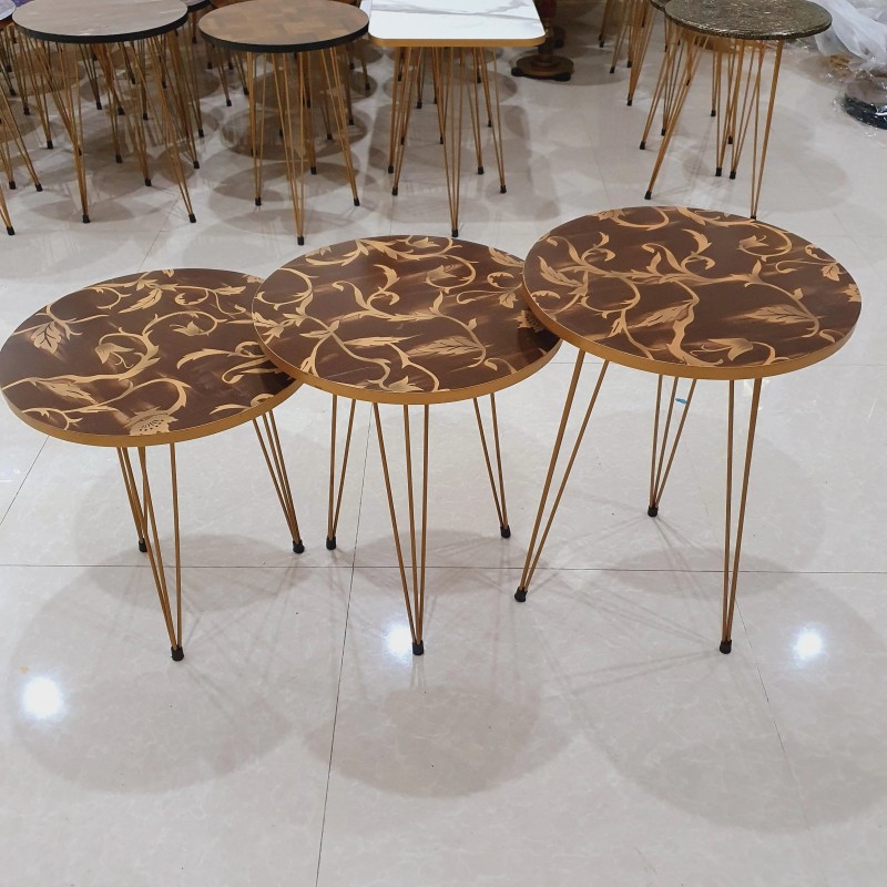 Set of 3 Flowers Desine Round Table