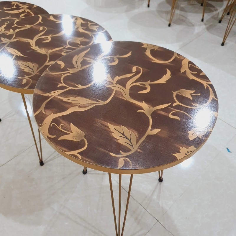 Set of 3 Flowers Desine Round Table