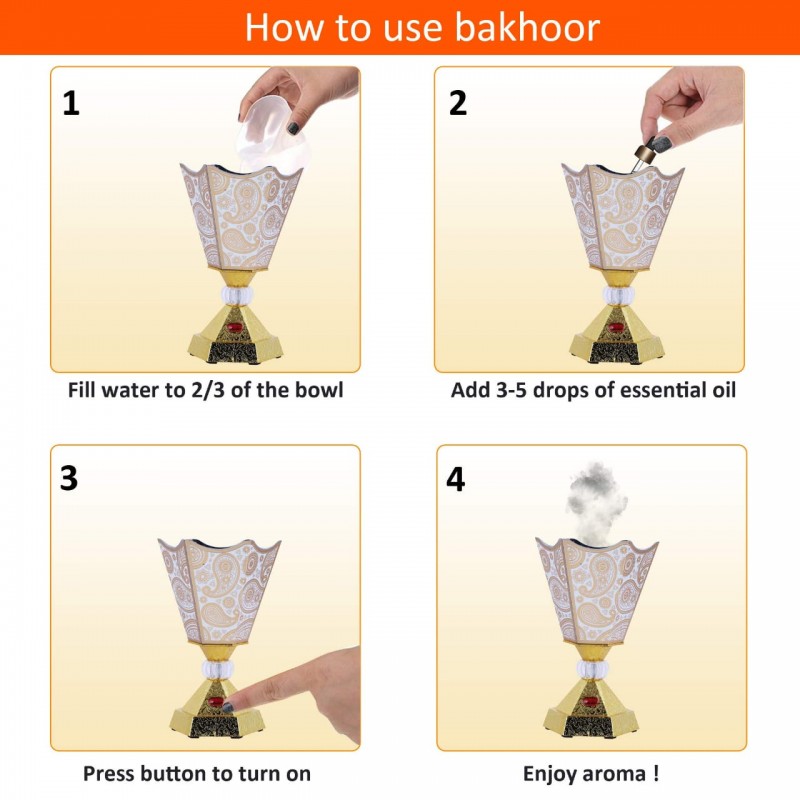 Vintage Style Electric Bakhoor Burner Metal
