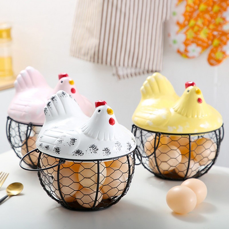 Portable Metal Egg Storage Basket