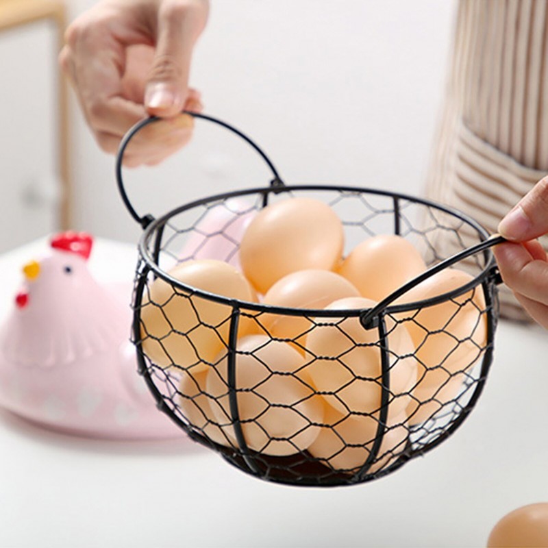 Portable Metal Egg Storage Basket
