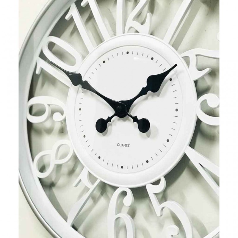 Sliver & White Antique Wall Clock