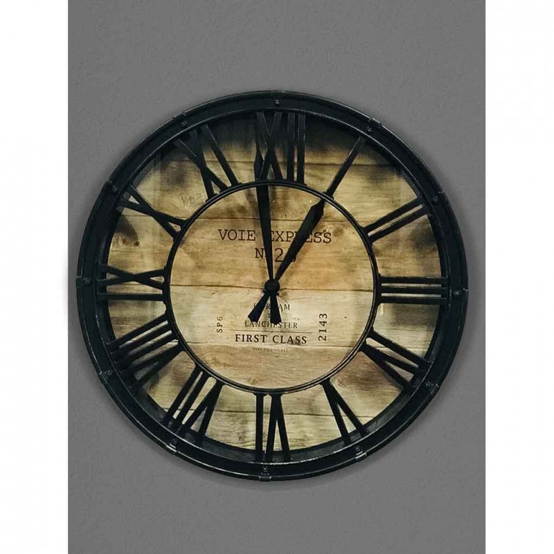 Hollow Vintage 3d Wall Clock Black