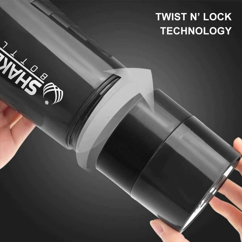 3 in 1 three layers spider protein mixing sports bottle