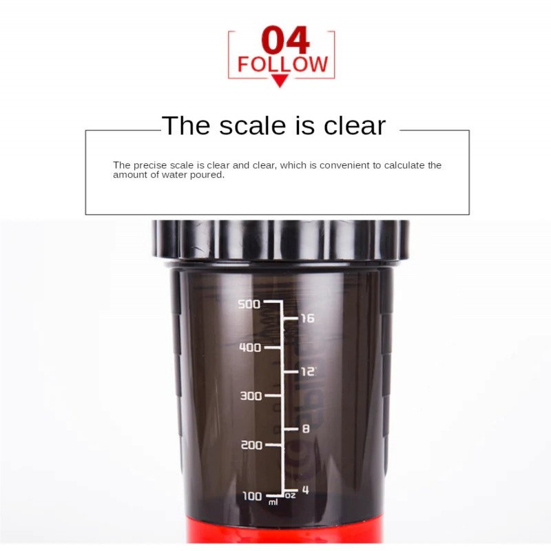 3 in 1 three layers spider protein mixing sports bottle