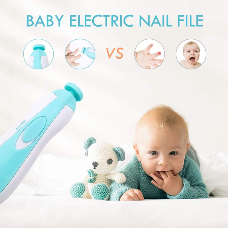 Buy JIALTO Electric Baby Nail Trimmer New Born, Baby Nail Cutter, Nail  Polish Grooming Kit Safe For Infant Toddler Kids Or Women, 6 Grinding Heads  (Light Blue), 1 Count Online at Low