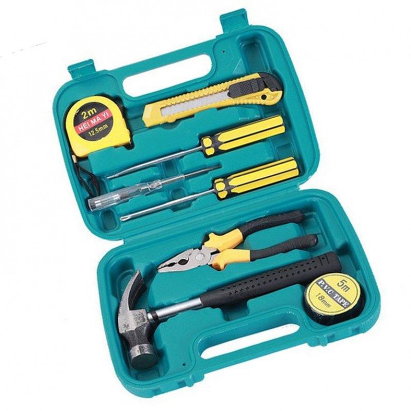 9-piece Set Of Emergency Hardware Tool Kit