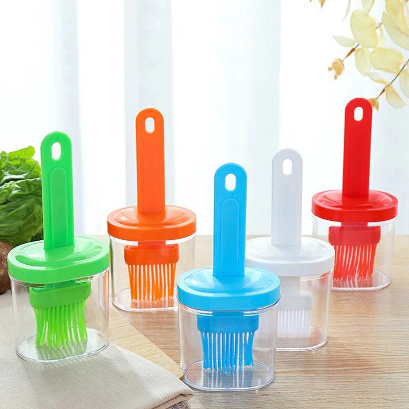 1Pcs Silicone Oil Bottle with Brush