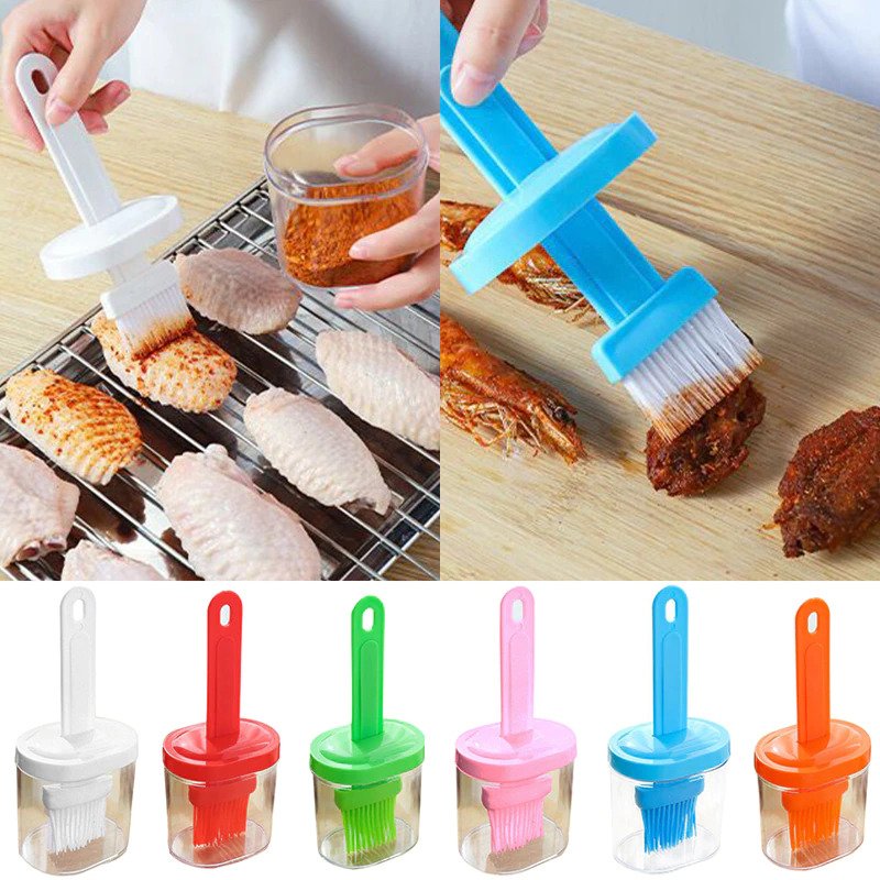1Pcs Silicone Oil Bottle with Brush