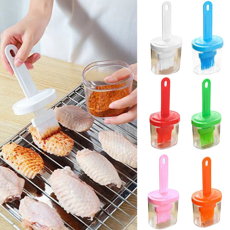 1Pcs Silicone Oil Bottle with Brush