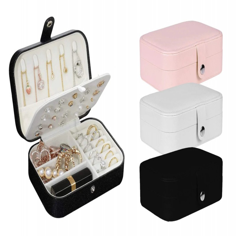 Women's Portable Travel Jewelry Box & Organizer