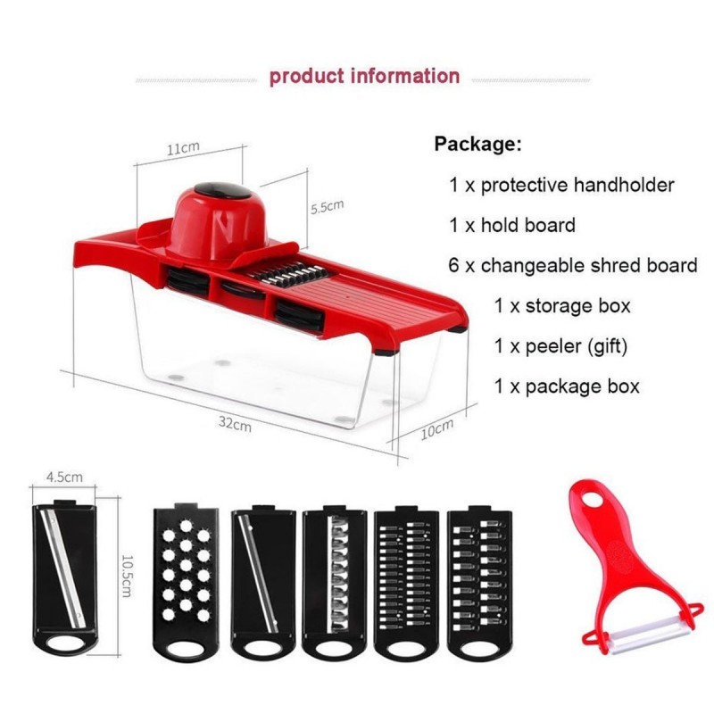 6 in 1 Multi-Function Fruit and Veg Cutter Slicer