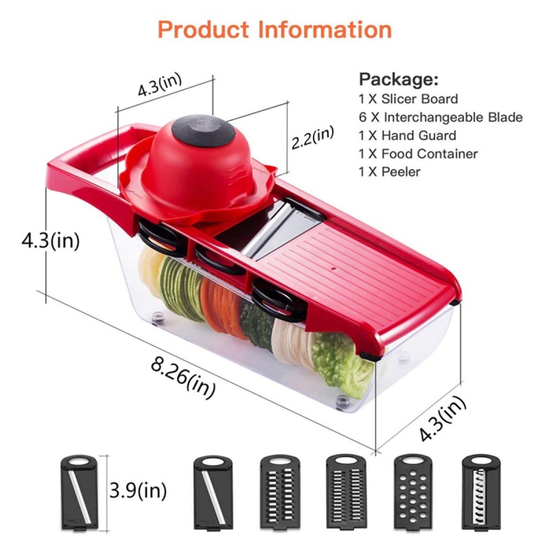 6 in 1 Multi-Function Fruit and Veg Cutter Slicer