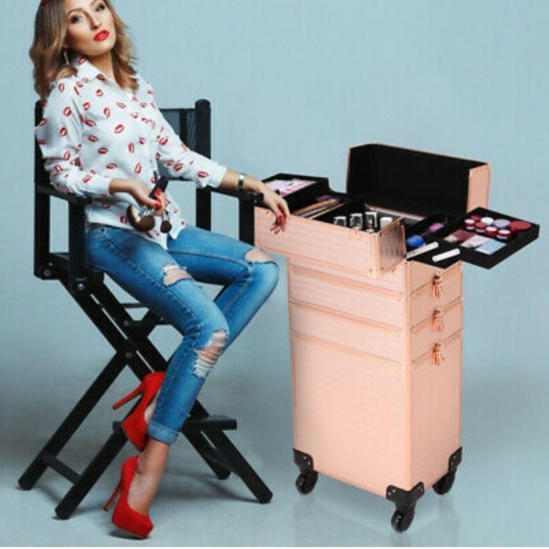 5 in 1 Makeup Cosmetic Trolley Case