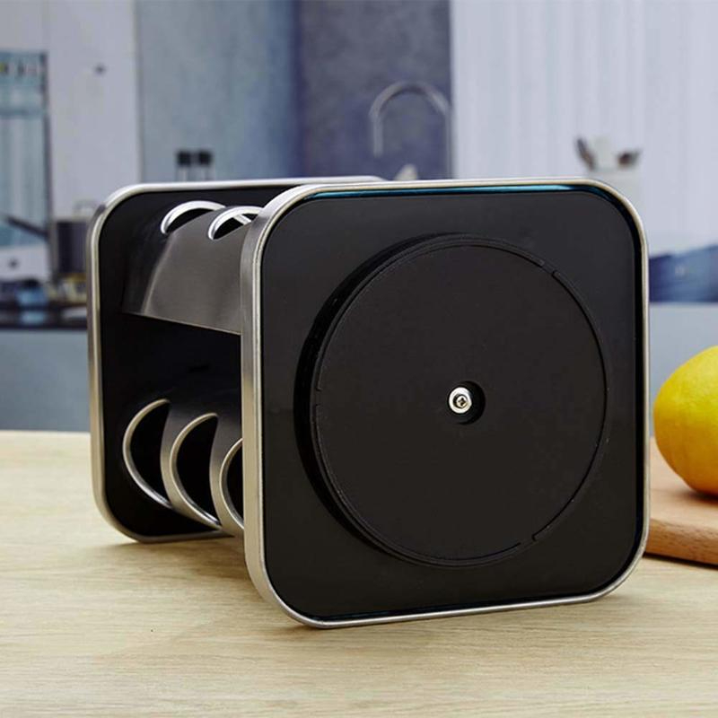 12 Piece Square Shape Revolving Steel Spice Rack