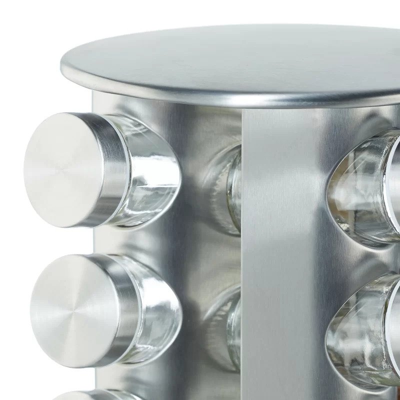 20 Pcs Round Shape Rotating Spice Jar Rack