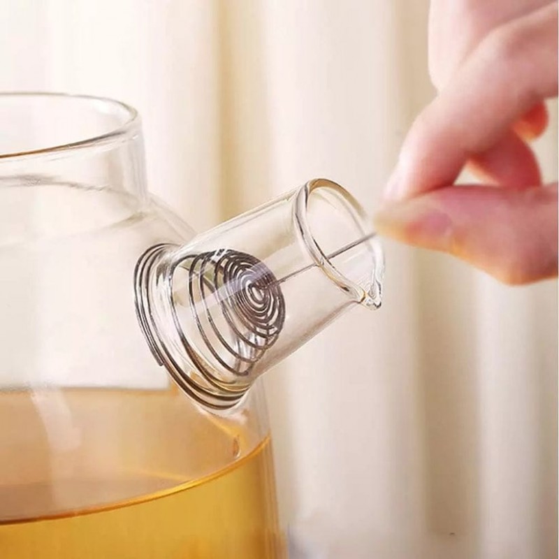8pcs Japanese Style Glass Kettle Set with Bamboo Tray