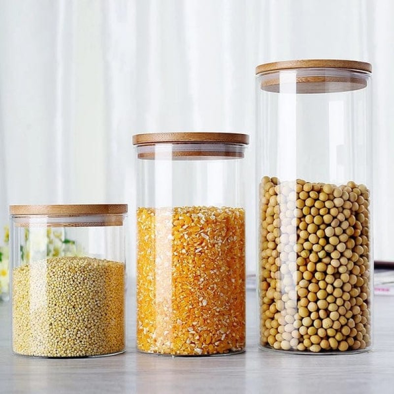 Pack of 3 Air Tight Glass Storage Set