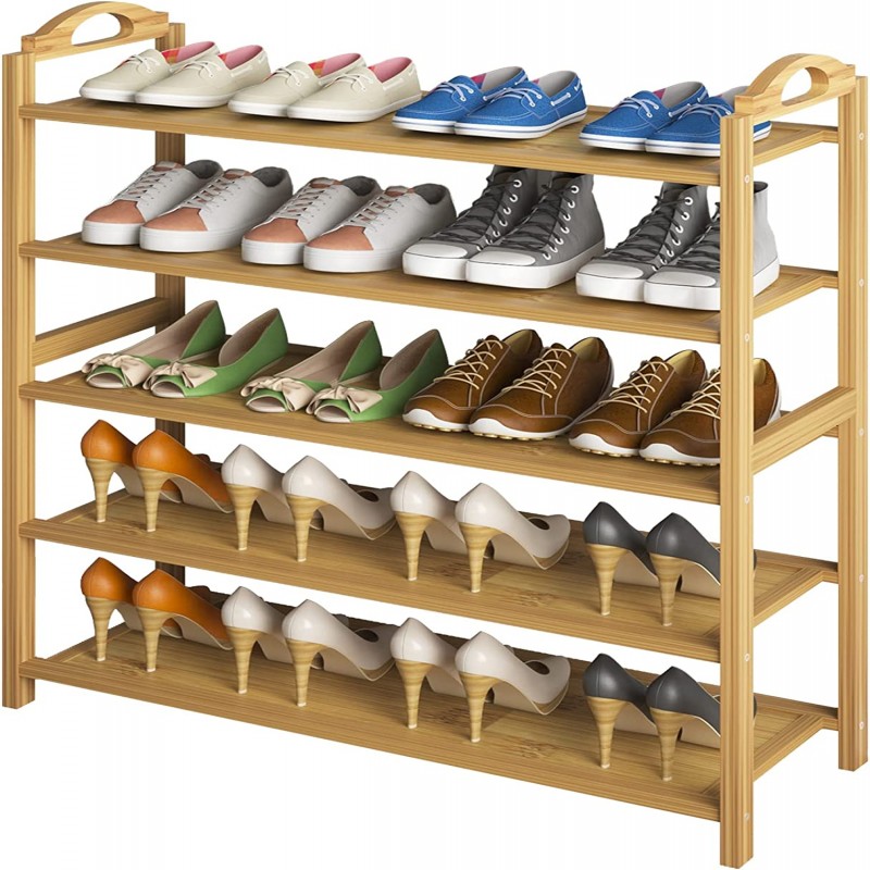 4 Tier Bamboo Wooden Shoe Rack