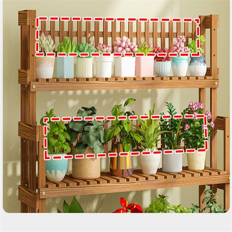 3 Tier Flower Pot Wooden Organizer