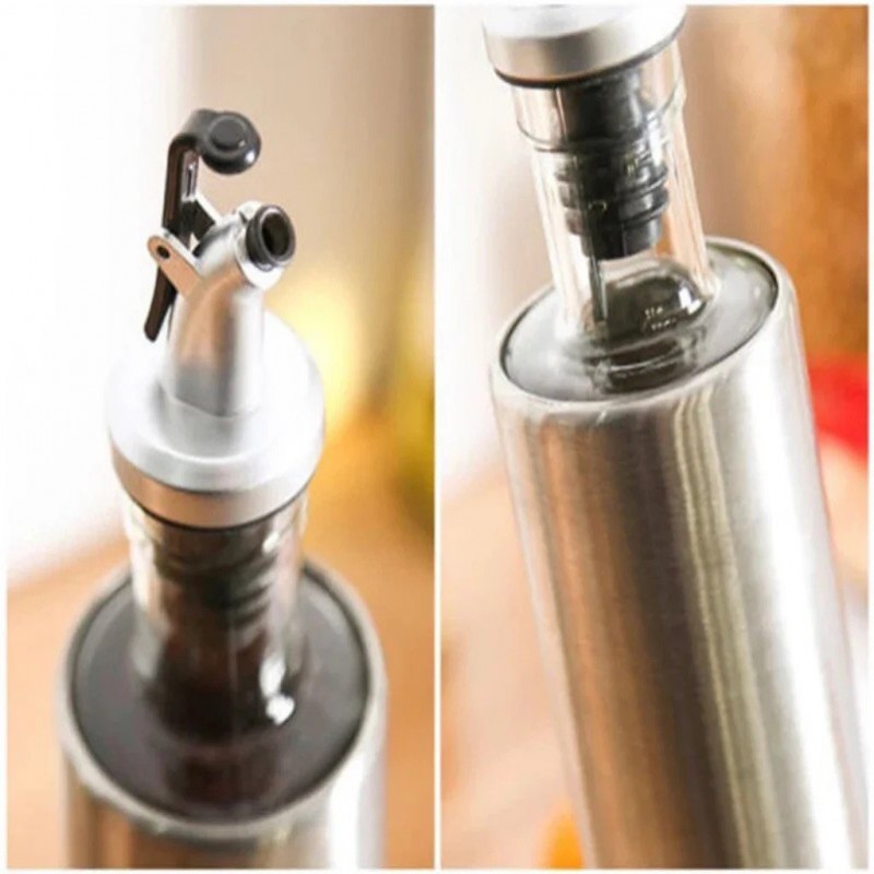 500 ML Steel Glass Oil Dispenser Bottle