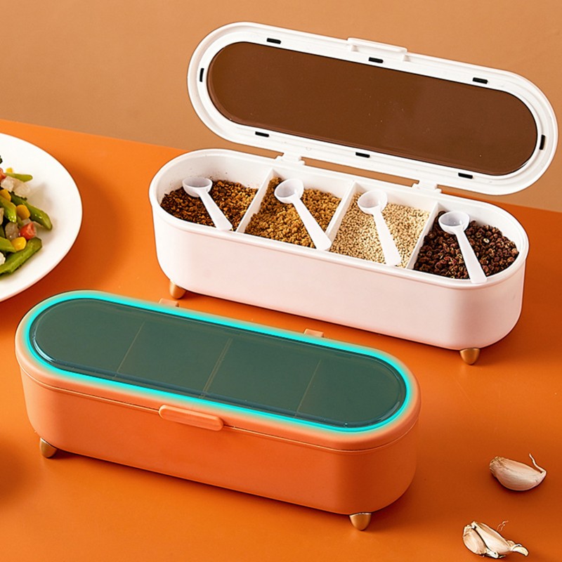 Kitchen Seasoning Box Salt Pepper Spice Rack Jar Box