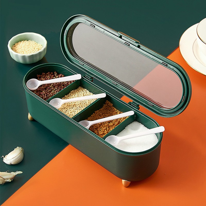 Kitchen Seasoning Box Salt Pepper Spice Rack Jar Box