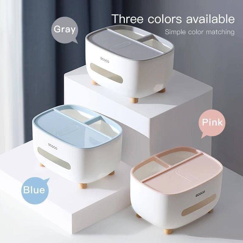 Multifunctional Tissue Box  With  Remote Mobile Glasses and Pen Holder