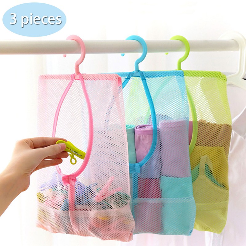 TFY Hanging Mesh Storage Organizer Bag with 360°Rotation Hanger