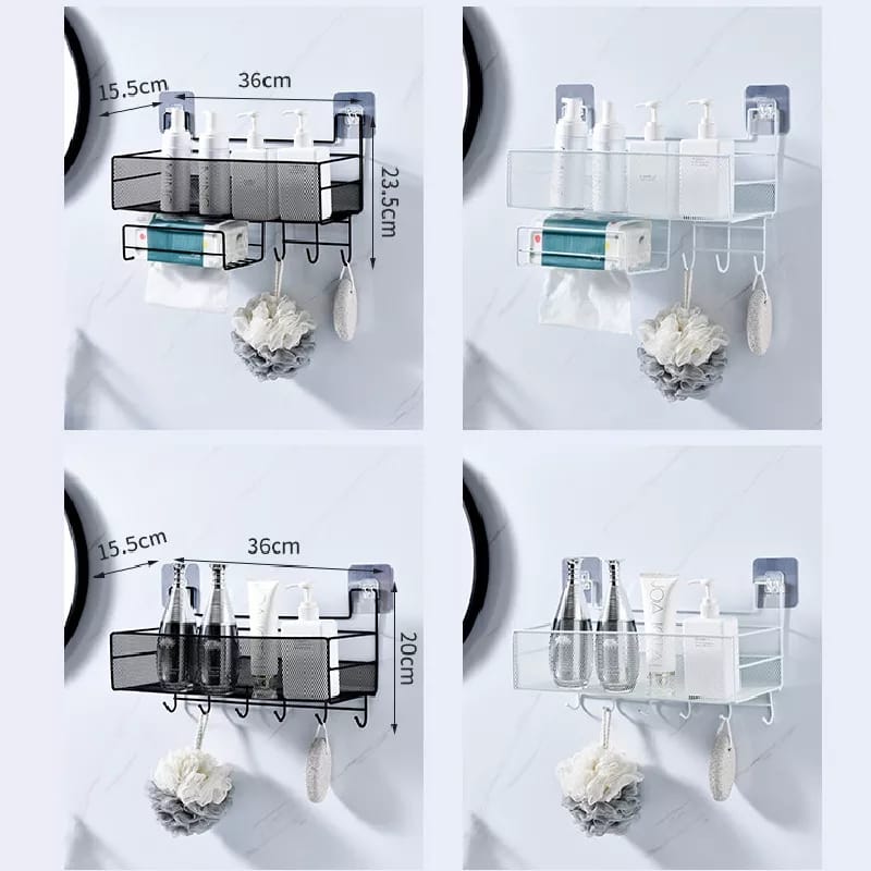 1pc Wall Mounted Bathroom Storage Rack