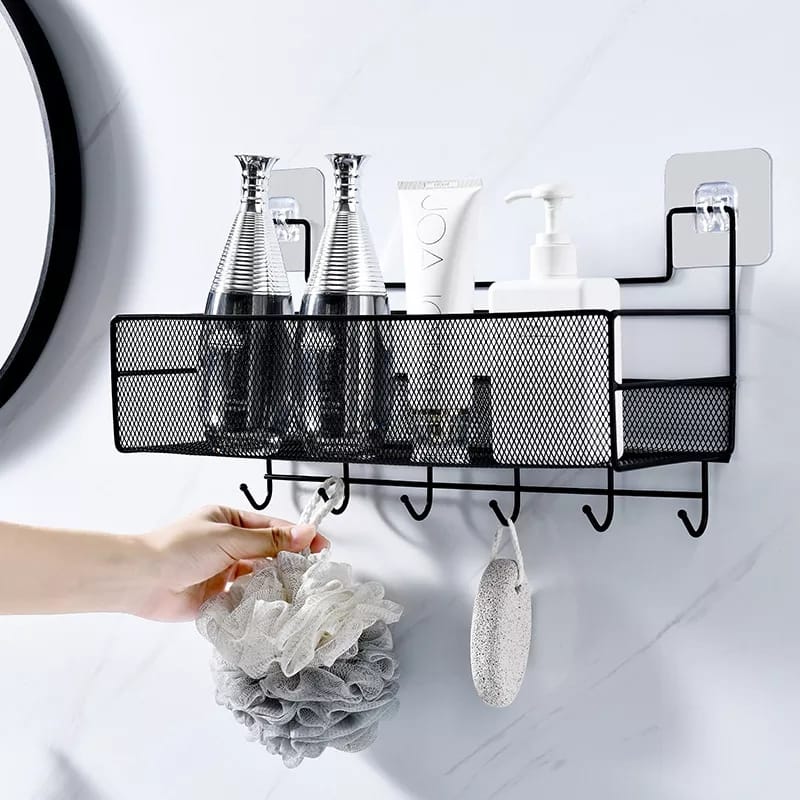 1pc Wall Mounted Bathroom Storage Rack