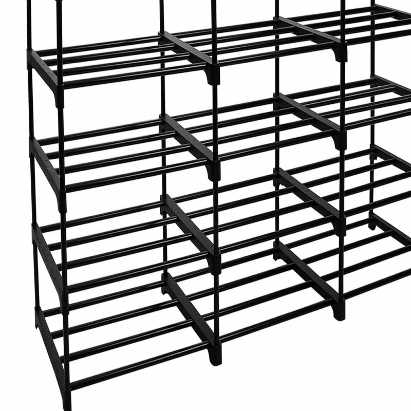 Shelf Removable 4-tier 3-row Metal Shoe Rack Storage Organizer
