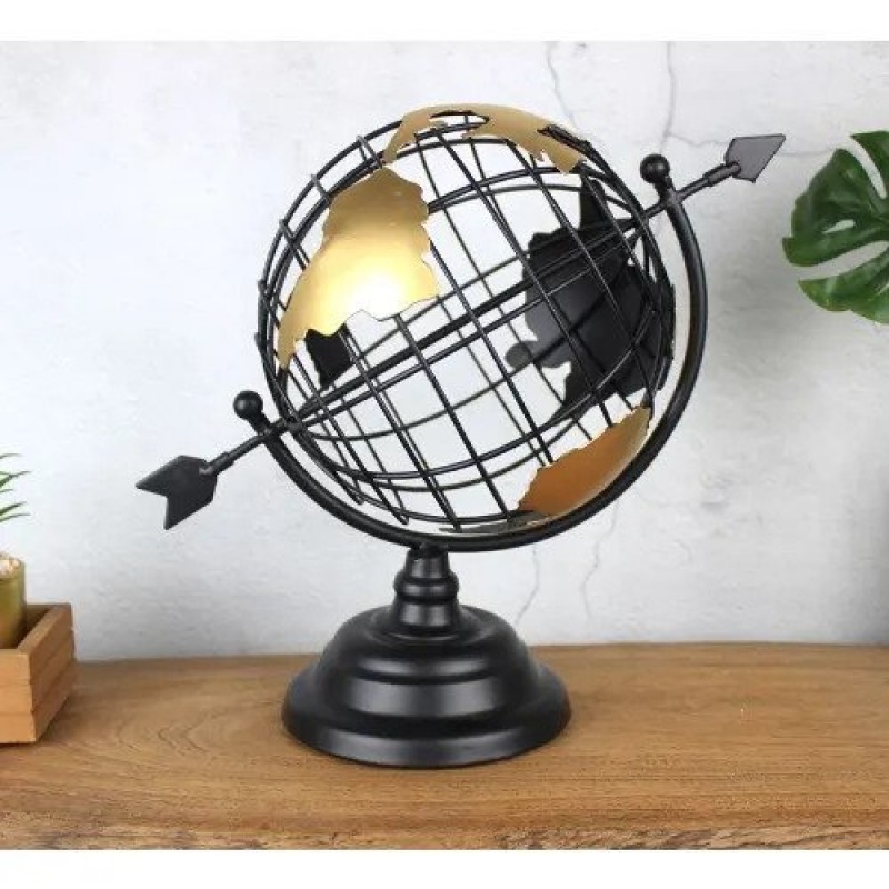 Black & Gold Globe For Decoration