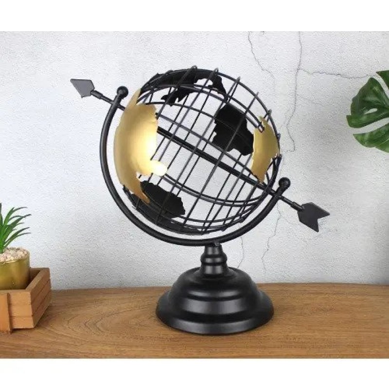 Black & Gold Globe For Decoration