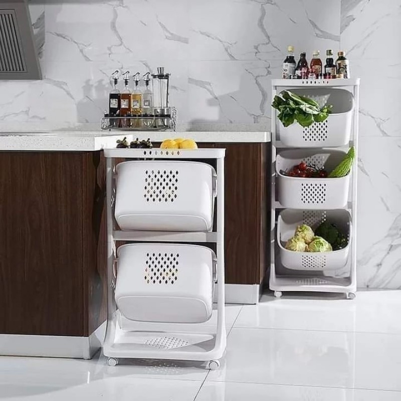 3 layer storage rack kitchen
