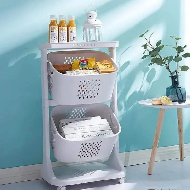 2 layer storage rack kitchen