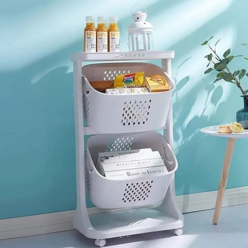 2 layer storage rack kitchen