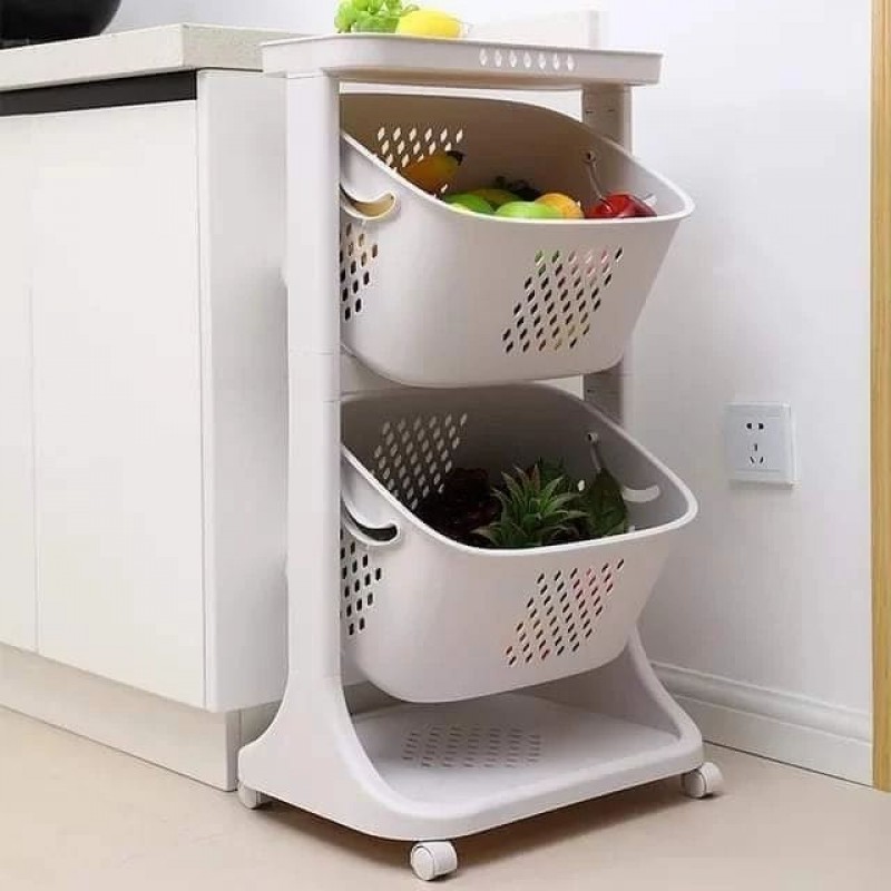 2 layer storage rack kitchen