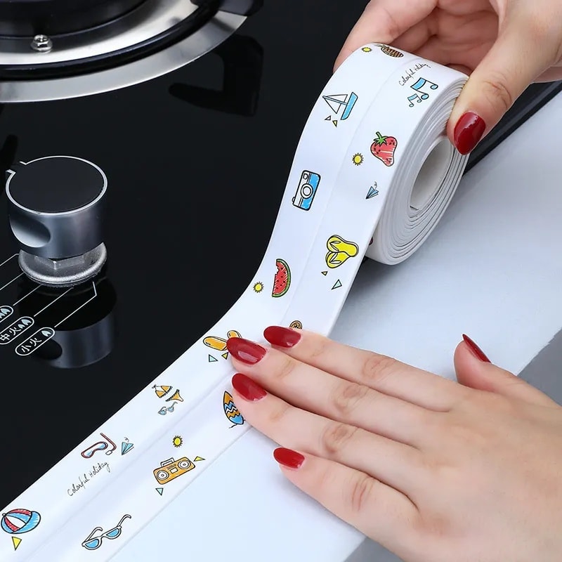 white printed sealing tape