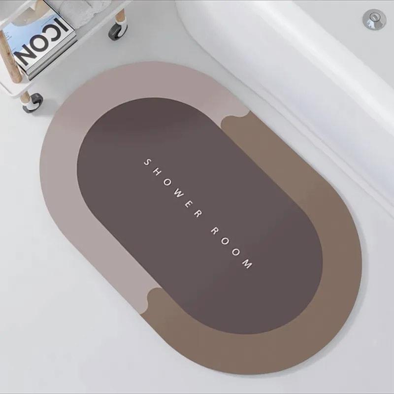 Non-Slip Round Bath Mat Water Absorbent