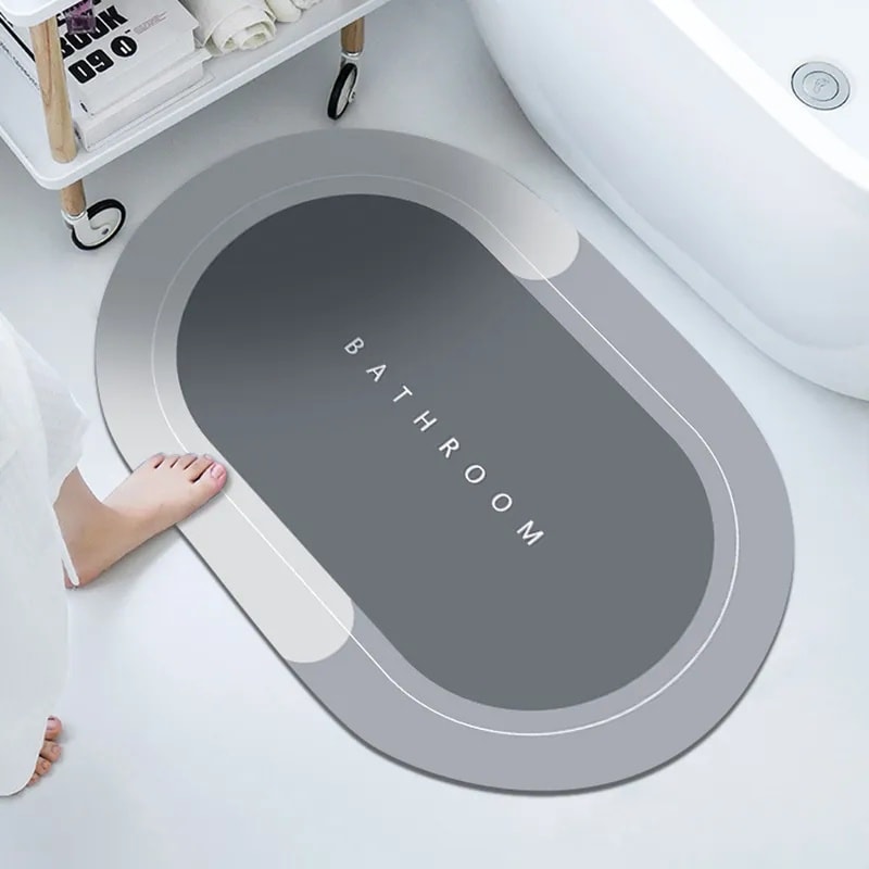 Non-Slip Round Bath Mat Water Absorbent